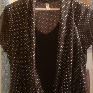 PerSeption Concept long polka dot blouse